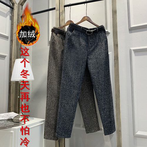 英式粗花呢tweed咔叽rrl休闲裤