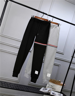 哈伦长裤 原创TB卫裤 小脚束脚裤 男女情侣装 潮 红白蓝织带运动休闲裤