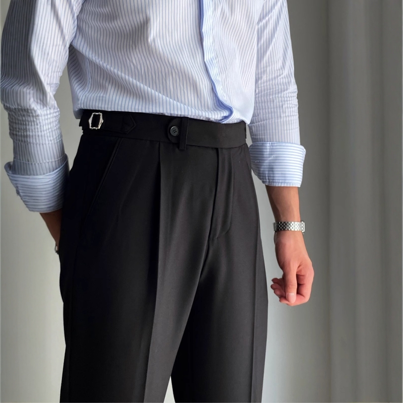 春夏新款那不勒斯西裤九分裤含棉