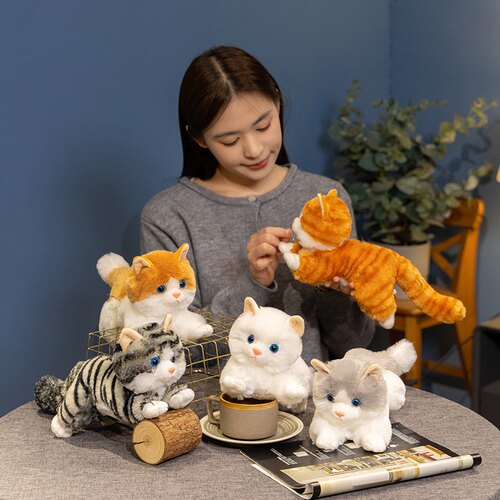 可爱呆萌趴趴小猫咪公仔