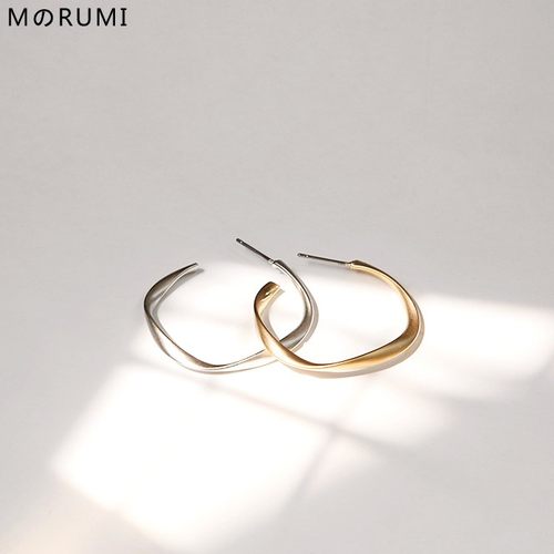 极简约冷淡风超仙耳环半圆扭曲