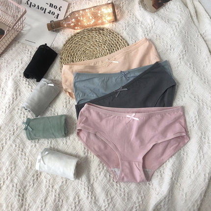 7条丨星期裤 简单舒适透气纯色内裤冷淡北欧风学生女士大码三角裤