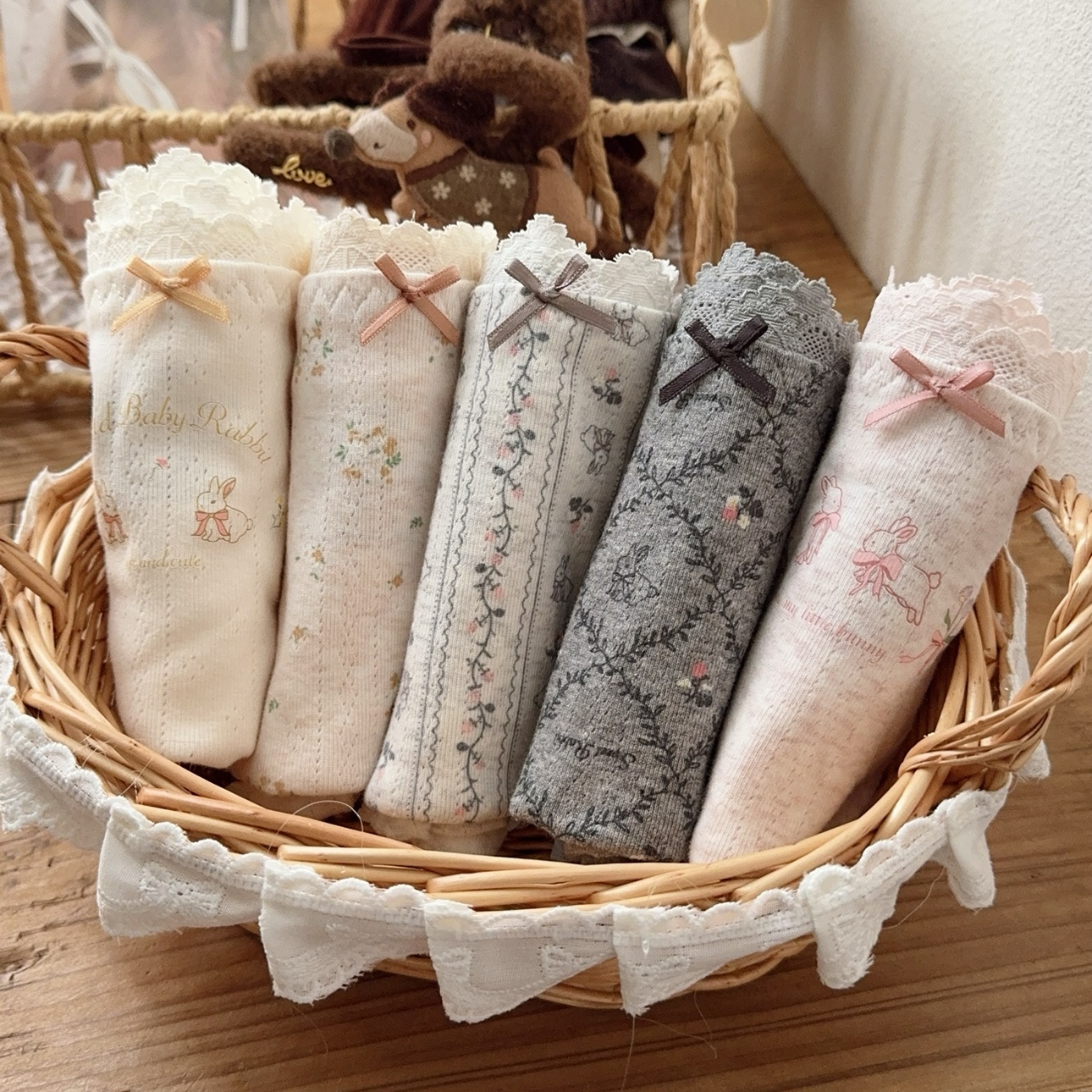 爱丽丝中腰纯棉抑菌加长裆内裤