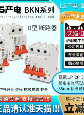 正品LG旗下LS小型断路器BKN 1P 2P 3P D 10 16 20 25 40 50 63 A