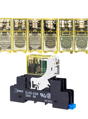 正品IDEC和泉中间继电器RJ2S-CL-D24-D12-A110-A220底座SJ2S-05B