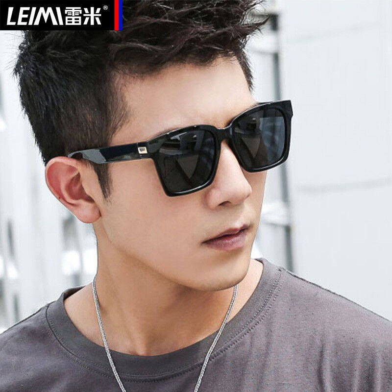 雷米(leimi)大框偏光太阳镜男潮人开车墨镜男士眼睛潮方形眼镜