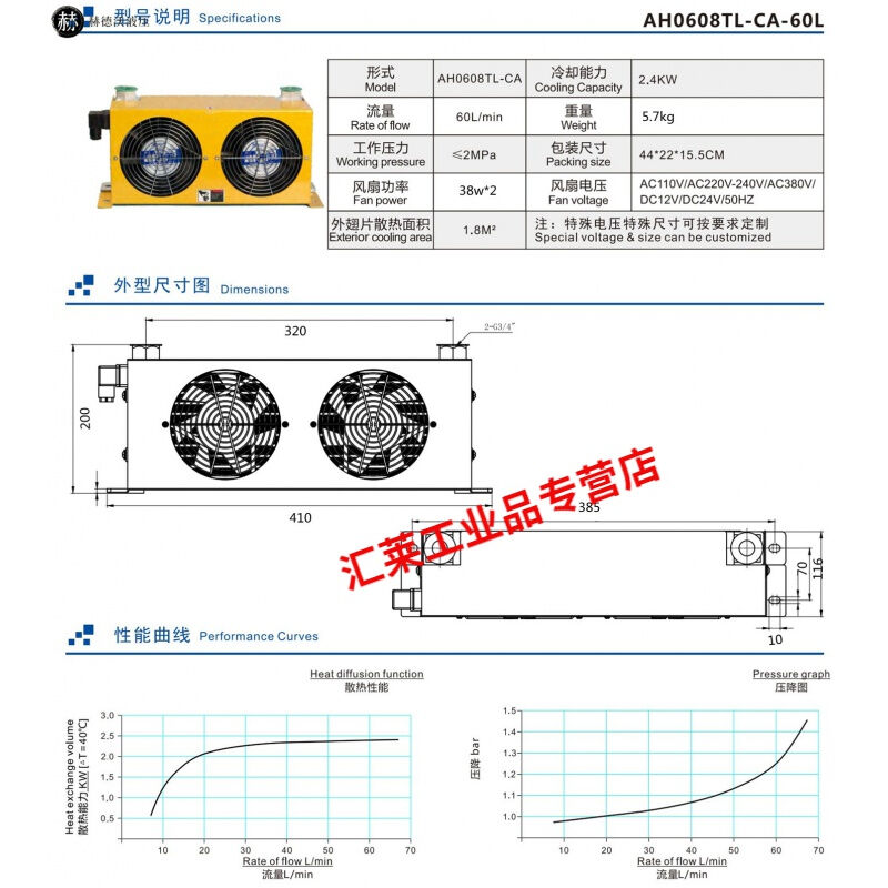 液压站风冷却器AH1012风冷式油散热器AH0608/7风冷却器AF0510AH16-封面