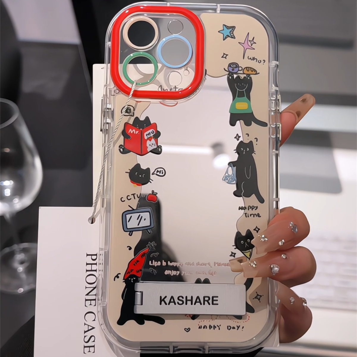 涂鸦风抽象猫咪适用于苹果17promax镜面奶油壳iPhone16手机壳华为p可爱小米15防摔保护套mate70小众新款,3C数码配件,手机保护套/壳,淘宝优惠券,粉丝福利购,淘宝优惠卷