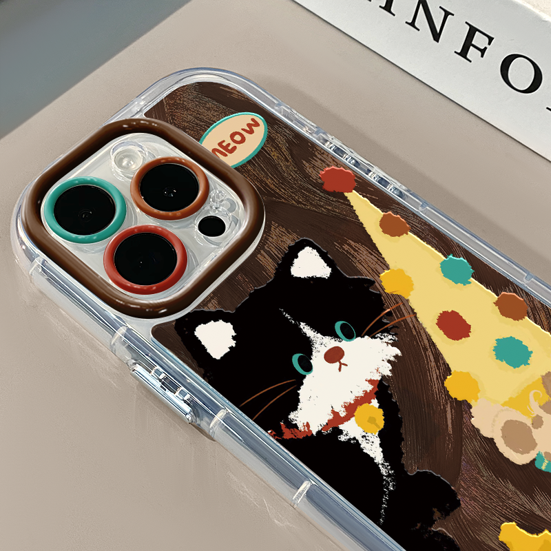 奶酪鼠与猫适用苹果16pro奶油羽纱纹卡通手机壳iphone15pro可爱华为苹果11创意可爱保护套防摔15ProMax