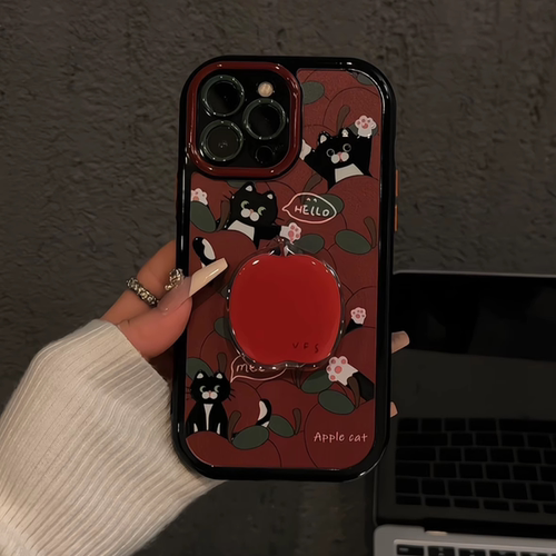 苹果叠叠乐猫咪适用苹果16promax奶油卡通手机壳iphone15防摔华为P70可爱华为mate70pro简约小米小众红米新款