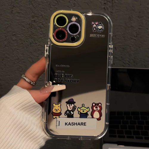 q版玩具总动员适用于苹果17promax镜面奶油壳iPhone16手机壳华为p可爱小米15防摔保护套mate70小众