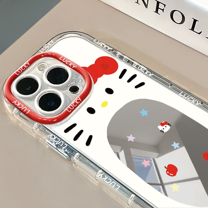 苹果凯迪镜面适用于16pro华为奶油壳oppo苹果15新iPhone14/12/11promax手机壳红米小米13pro/u