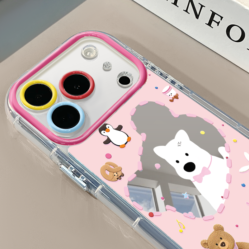 西高地jellycat玩偶适用于苹果17Pro镜面奶油壳iPhone16PM手机壳华为p80可爱小米17防摔荣耀mate70小众红米