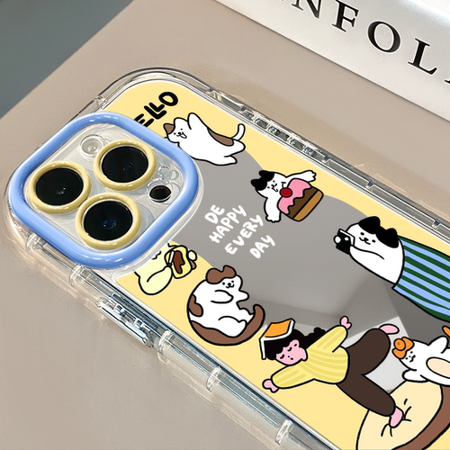 小猫适用于苹果17Pro镜面奶油壳iPhone16Promax手机壳华为p80可爱小米15防摔荣耀mate70小众红米