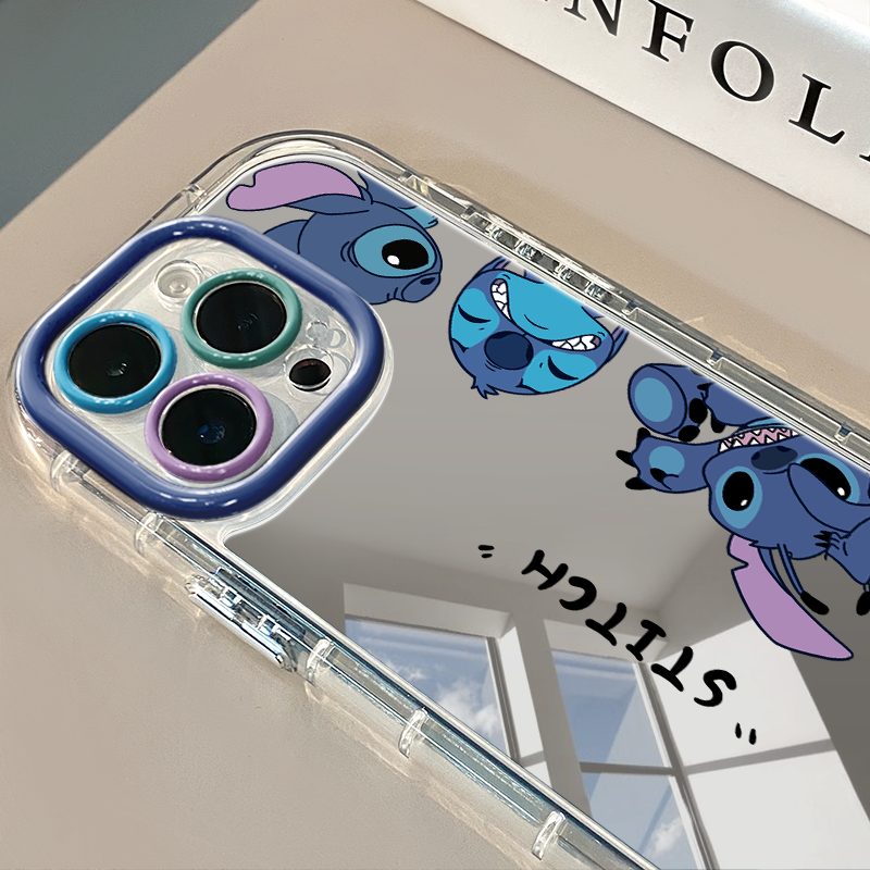一排史迪仔适用于苹果17Pro镜面奶油壳iPhone16Promax手机壳华为p80可爱小米15防摔荣耀mate70小众红米,3C数码配件,手机保护套/壳,淘宝优惠券,粉丝福利购,淘宝优惠卷