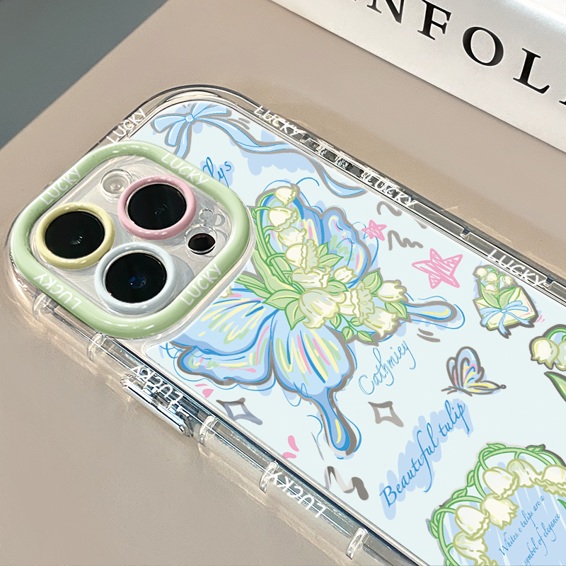 镂空蝴蝶镜面适用于苹果16pro华为奶油壳oppo苹果15新iPhone14/12/11promax手机壳真我红米小米13pro/u