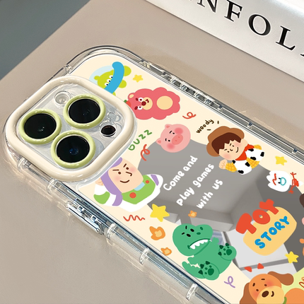 玩具总动员镜面适用苹果17promax华为奶油壳oppo苹果15新iPhone16promax/12/11promax手机壳小米13pro/u
