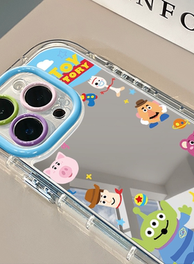 玩具总动员适用于苹果17promax镜面奶油壳iPhone16手机壳华为p可爱小米15防摔潮流保护套mate70小众