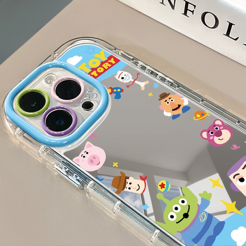 玩具总动员适用于苹果17promax镜面奶油壳iPhone16手机壳华为p可爱小米15防摔潮流保护套mate70小众