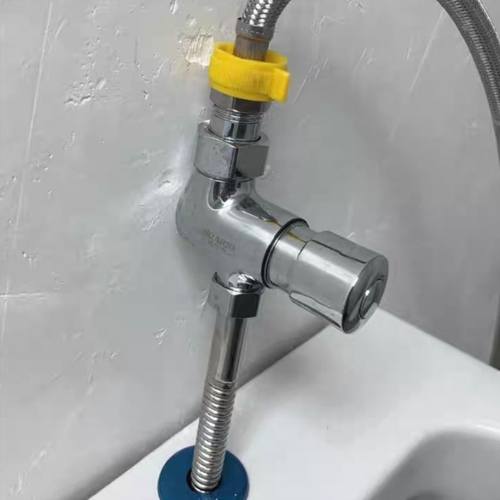 铜直肚暗装小便阀手按式小便池延时冲洗阀厕所小便斗延时冲水阀