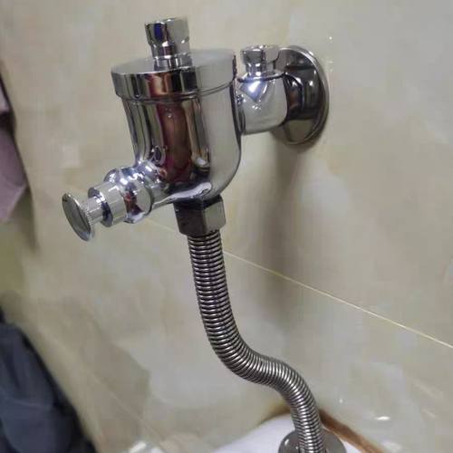 全铜老款明装小便池冲洗阀暗装手按式厕所卫生间冲水阀小便阀配件