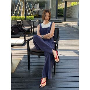 高腰显瘦背带裤 THE T6218C 韩版 2026春季 MIND 苎麻棉休闲连体裤