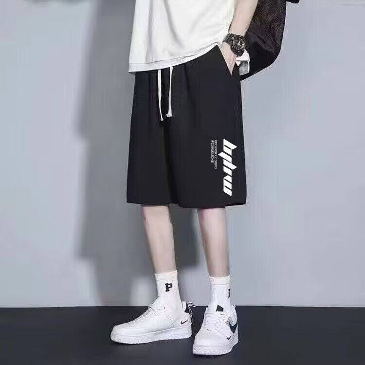 夏季薄款直筒男装五分裤青年潮牌大码宽松休闲裤运动短裤跑步专用