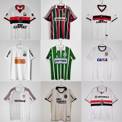 巴甲弗拉门戈科林蒂安圣保罗复古球衣桑托斯弗洛米嫩赛足球服队服