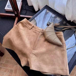 自在小个子巨好穿百搭神裤 四季 可穿麂皮绒感高腰短裤 女显瘦休闲裤