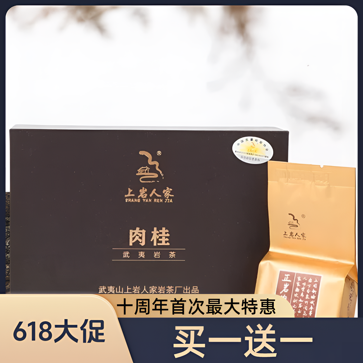 武夷岩茶大红袍正岩肉桂乌龙茶茶叶上岩人家匠心出品春茶正品100g