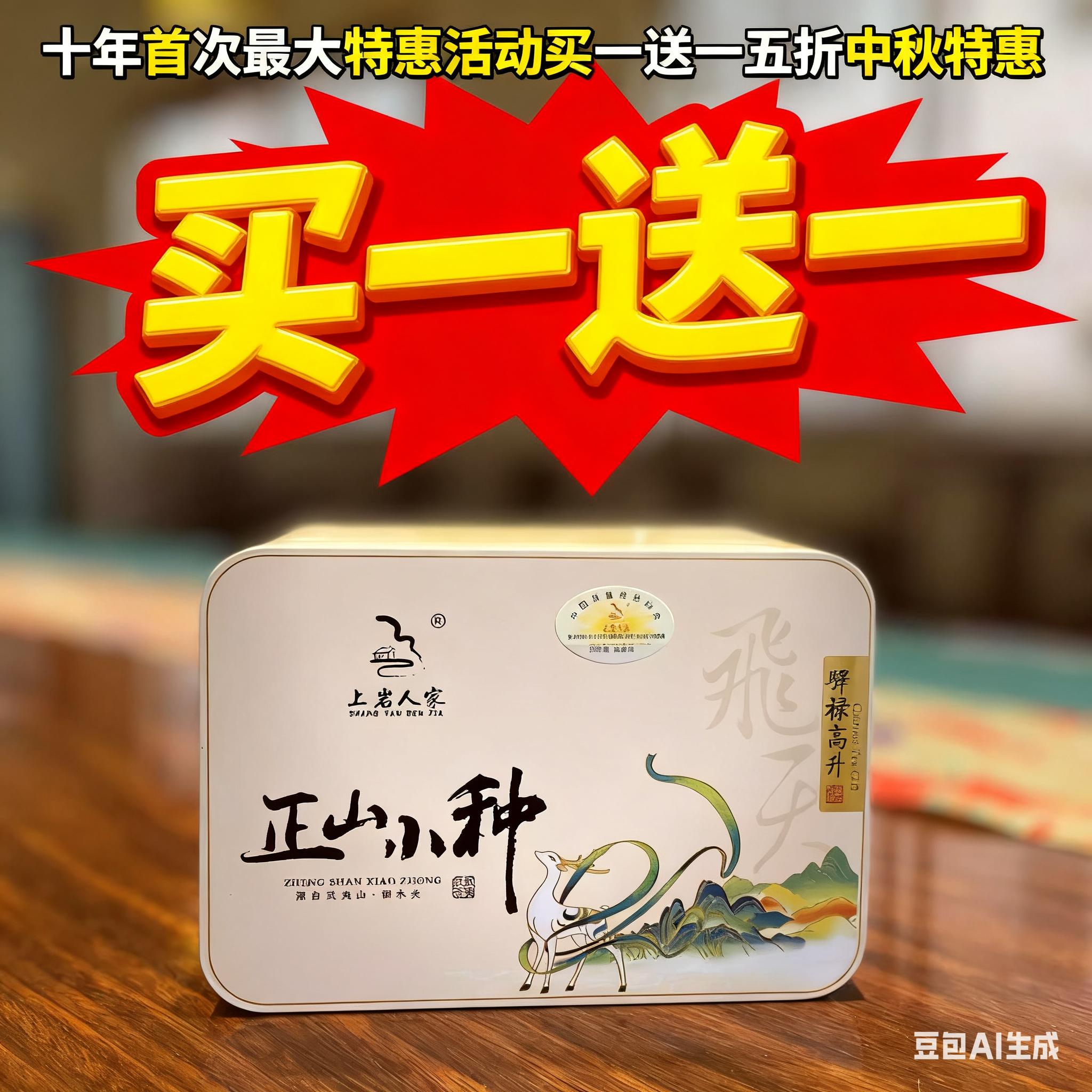 上岩人家明前红茶桐木关正山小种礼盒铁罐装,茶,正山小种,淘宝优惠券,粉丝福利购,淘宝优惠卷