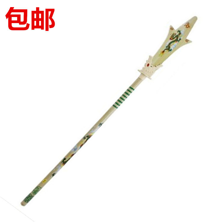 包邮竹制木质方天画戟二郎神三尖两刃刀枪兵器儿童玩具景区热卖