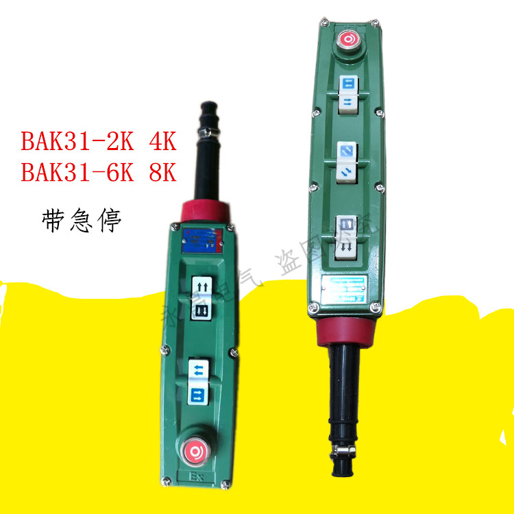 防爆电动葫芦按钮开关BAK31-4K 6K 8K防爆控制按钮手柄开关