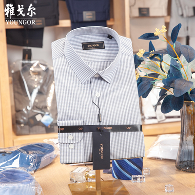 雅戈尔男士衬衫长袖DP免烫纯棉