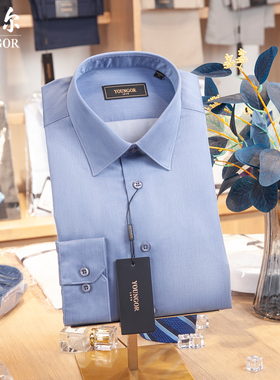 专柜1080雅戈尔男士衬衫长袖TP高支免烫纯棉免烫秋季LTP119726HJY