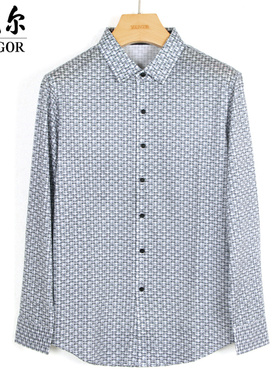 吊牌价1080雅戈尔T恤衫男长袖100%丝光棉商务休闲正品春季YZ52337