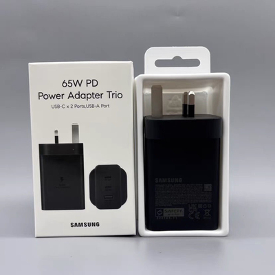 三星65W原装英规港版充电器s22U s23ultra w24 tabs7 S8 S9U 等手机平板氮化镓三脚充电头线超级快充EP-T6530