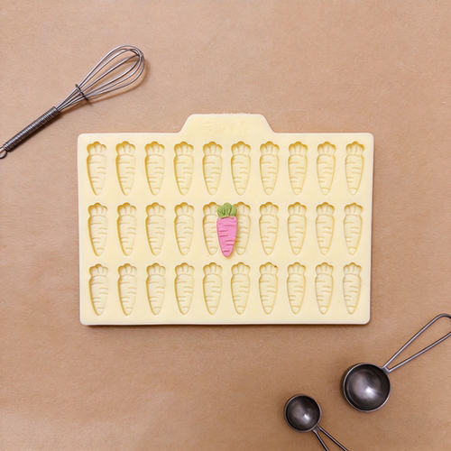 胡萝卜卡通蔬菜水果造型模具蔬菜网红饼干模具24连翻糖硅胶模具