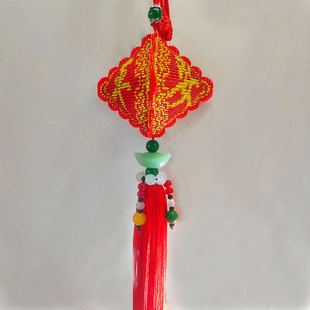 2022新款纯手工十字绣成品汽车挂件平安吉祥满珠绣双面立体秀包邮