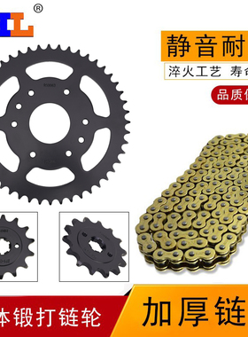 适配KTM 125RC 125Duke 200RC  200DUKE 大小齿大小链轮 牙盘链条