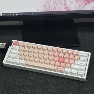 桃之夭夭键帽正刻粉色爱心 原厂高度PBT热升华适配磁轴机械轴