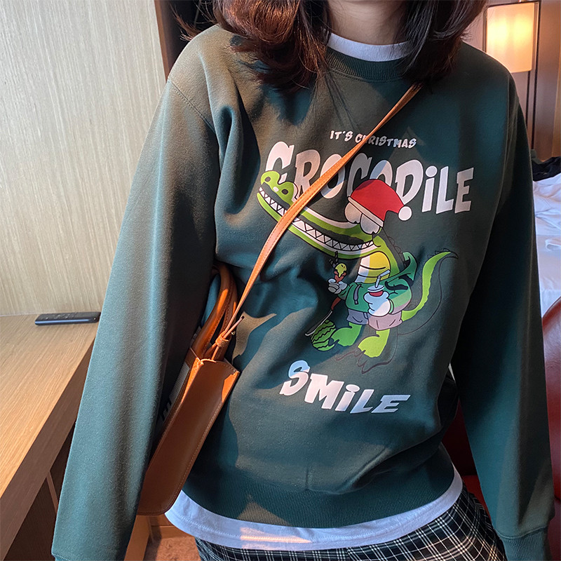 马克先生娜娜小鳄鱼卡通童趣卫衣
