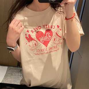 马克先生和天使娜娜唐老鸭黛西纯棉复古卡通印花小众宽松T恤上衣