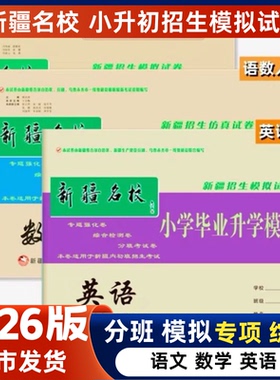 2026新疆小学升初中名校模拟升试卷学语文数学英语专项综合人教版包邮分班考重点入学总复习真题择校练习分类必刷题一本冲刺新卷