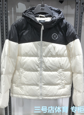 李宁2025冬季男子韦德系列防泼水80%鹅绒保暖短羽绒服AYMV065