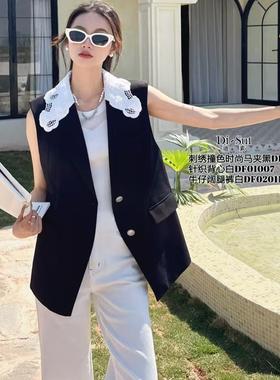 现货特价DI-SUI女装2025春夏新款时尚休闲宽松马甲外套38043