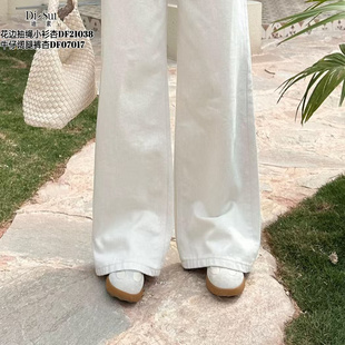 现货特价DI-SUI老钱四面弹宽松不贴腿微喇牛仔裤配腰带07017垂感