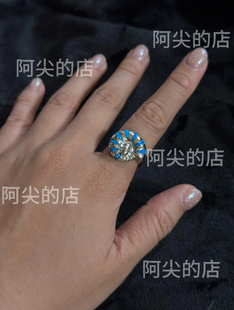 阿尖的店｜海螺戒指925银开口戒