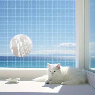 阳台猫护栏网窗户猫保护网露台室内外猫网果树防鸟罩网菜园防鸟网