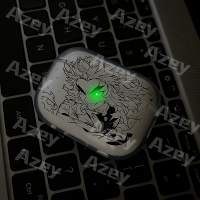 azeyao二次元动漫鬼灭之刃炎柱对灯适用苹果Airpodspro3代软壳保护套二代对灯AirPods4耳机套Pro2四代五代